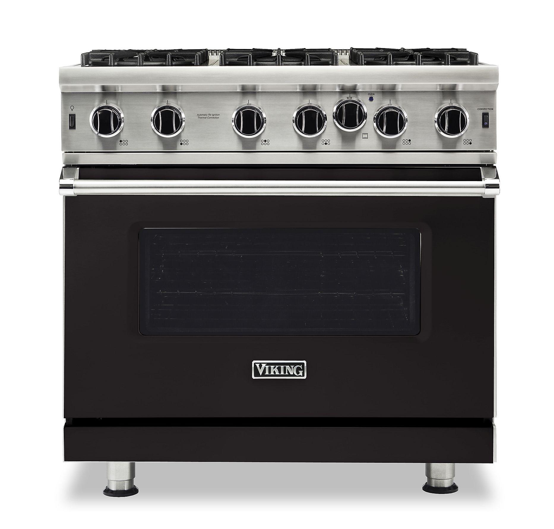 VIKING 36" Open Burner Gas Range Viking 5 Series Black - VGIC53626BONLP
