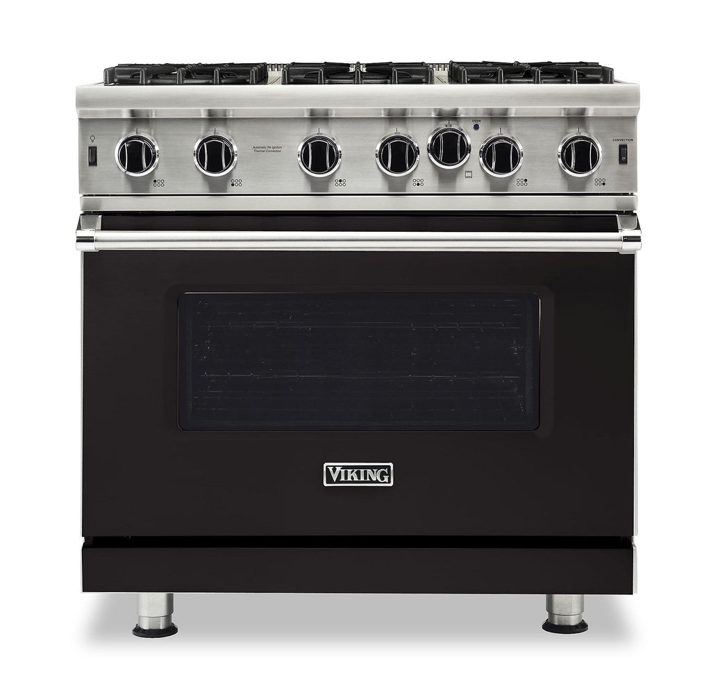 VIKING 36" Open Burner Gas Range Viking 5 Series Black - VGIC53626BONLP