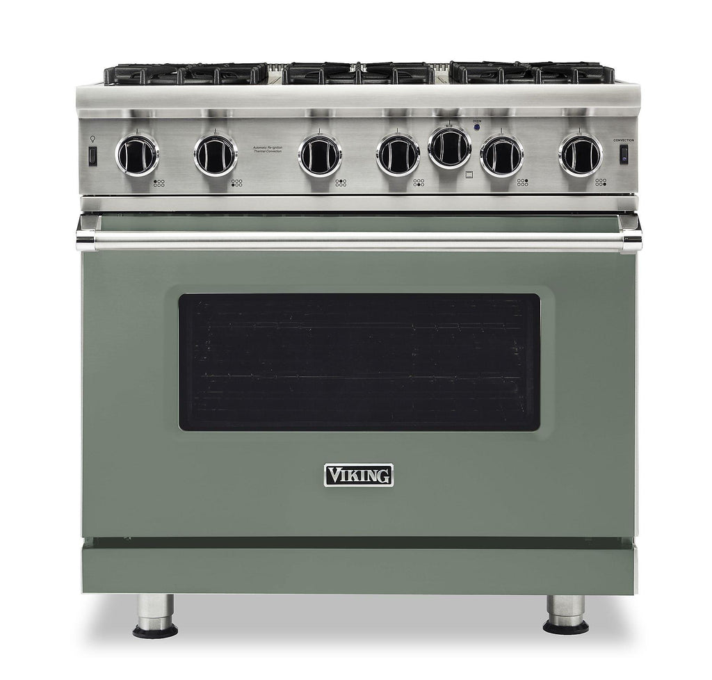 VIKING 36" Open Burner Gas Range Viking 5 Series Green -   VGIC53626BEU