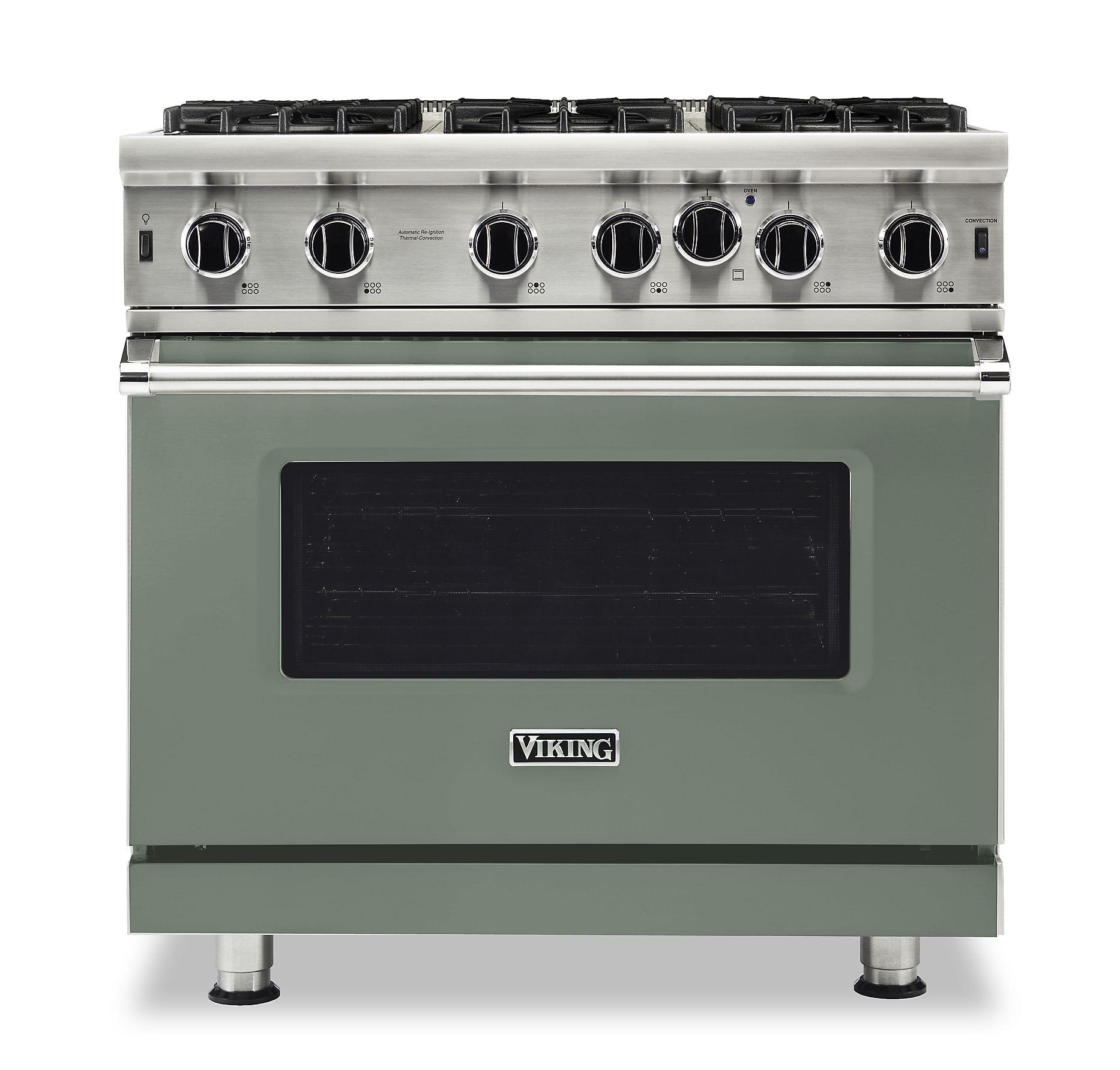 VIKING 36" Open Burner Gas Range Viking 5 Series Green -   VGIC53626BEU