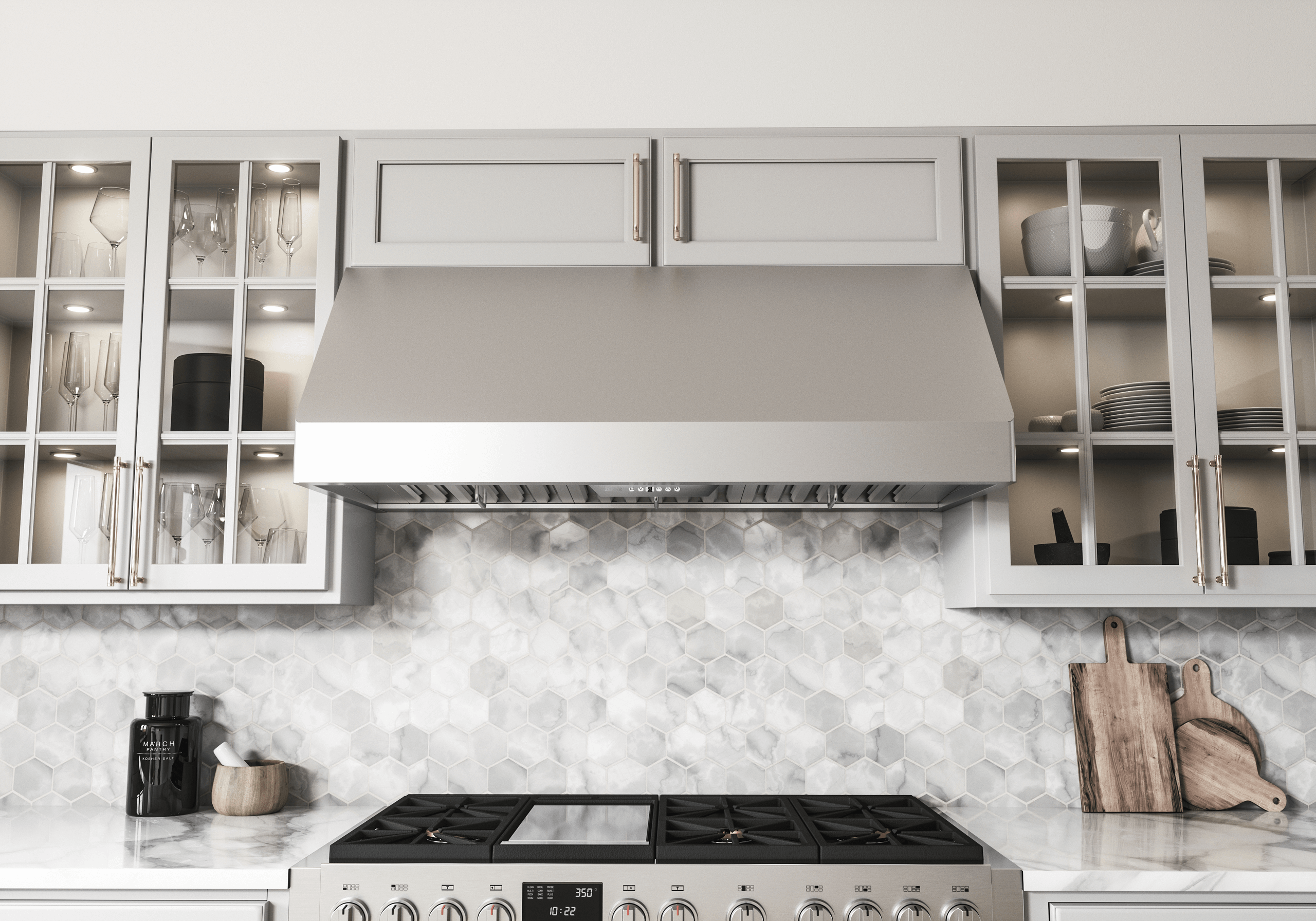ZEPHYR Tempest II, 18in Wall, 30in, SS, LED, ACT in Stainless Steel - AK7500CS