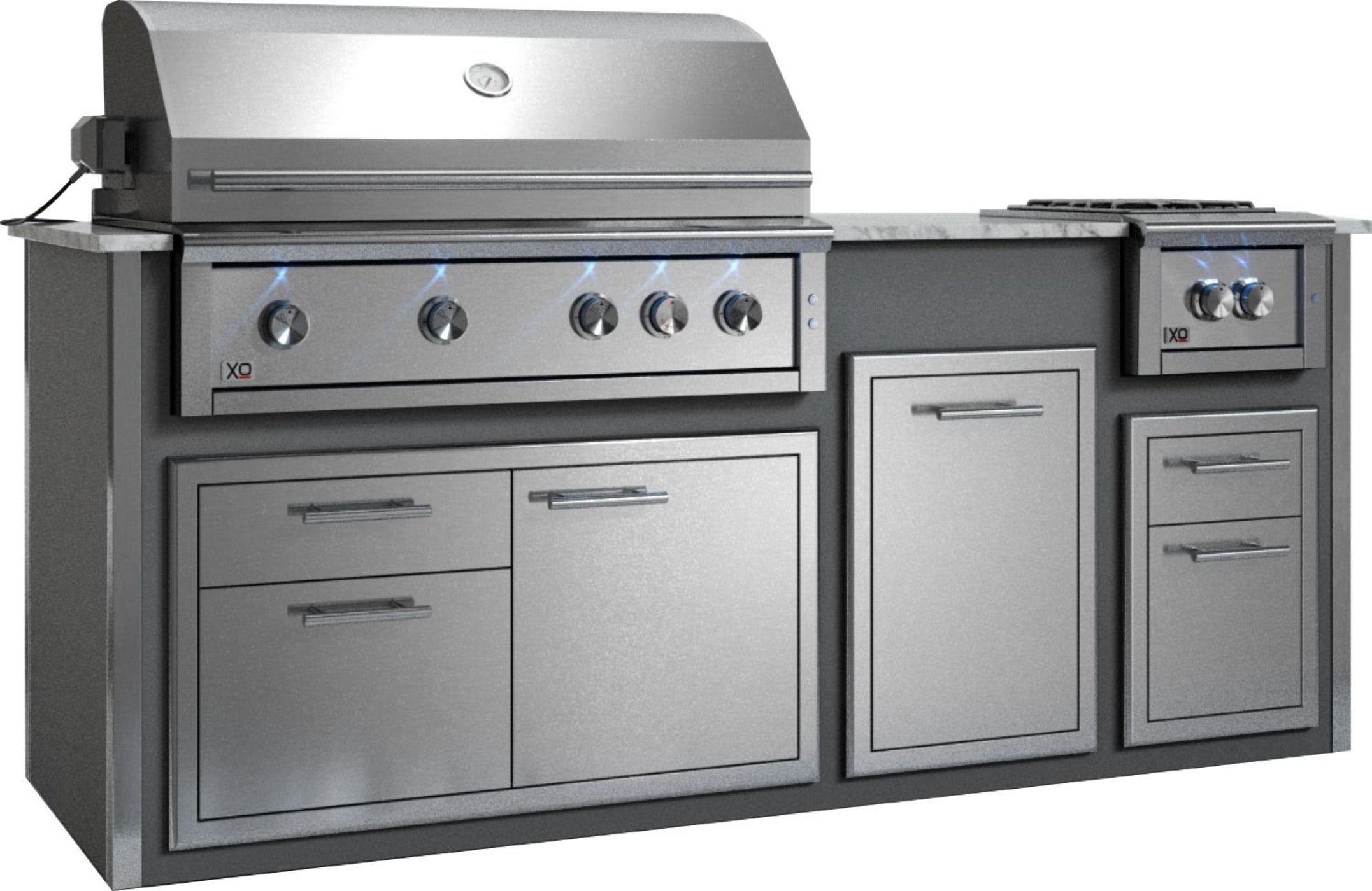 XO APPLIANCE XOGOK42V1BL Factory Assembled, Appliance Ready Designer Island Black On White - XOGOK42V1BL