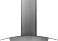 ZEPHYR Ravenna Wall, 90cm, Black SS+Gray Glass, LED Black in Stainless Steel - ZRVM90CBSGG
