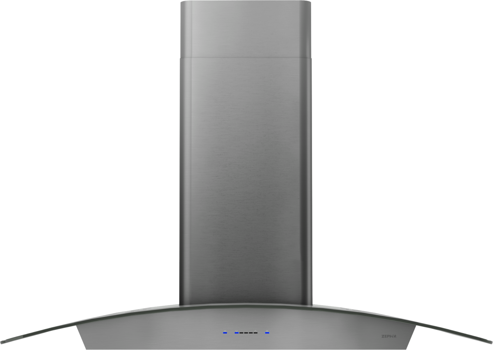 ZEPHYR Ravenna Wall, 90cm, Black SS+Gray Glass, LED Black in Stainless Steel - ZRVM90CBSGG