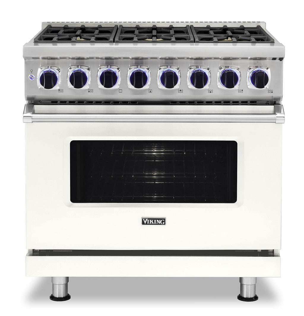 VIKING VDR73626BPW 36" Dual Fuel Range - VDR7362 Viking 7 Series White - VDR73626BPW