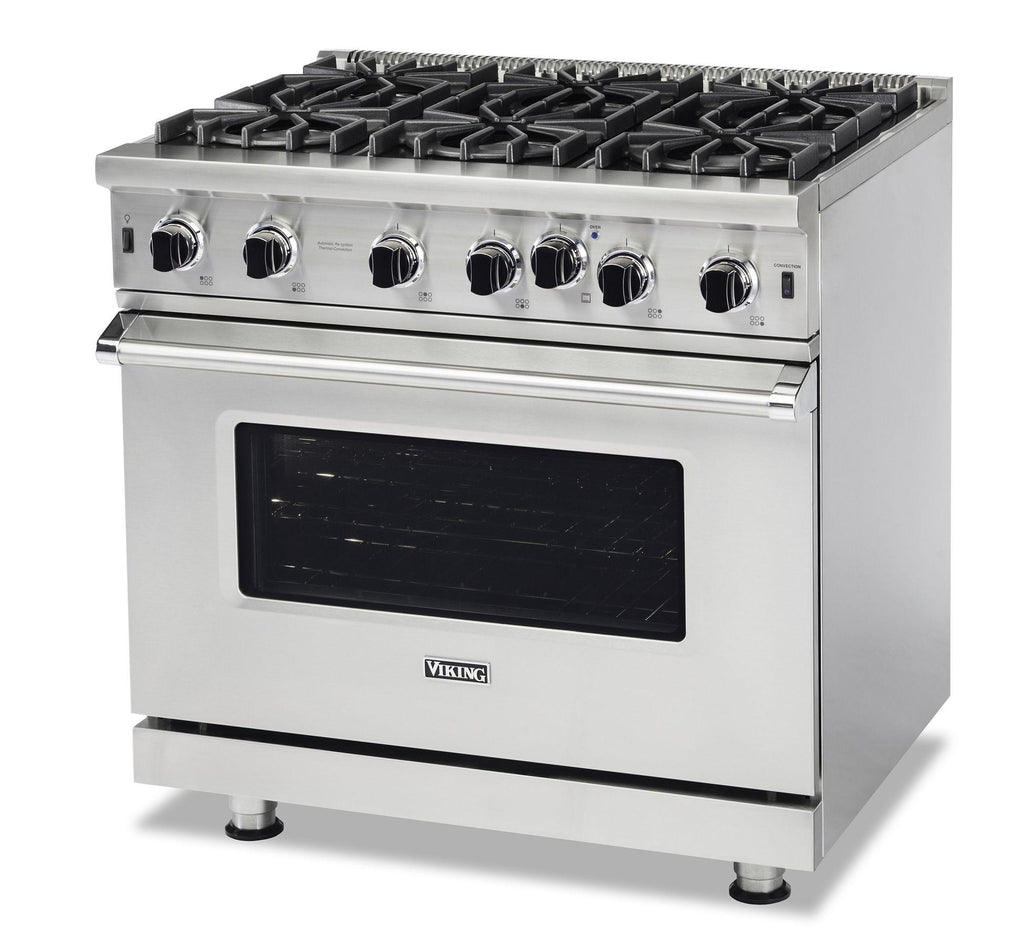 VIKING 36" Open Burner Gas Range Viking 5 Series Red - VGIC53626BSCLP