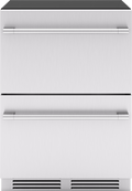 ZEPHYR Presrv Refrigerator Drawers, 24in Compact, SS, 2 Zone in Stainless Steel - PRRD24C2AS