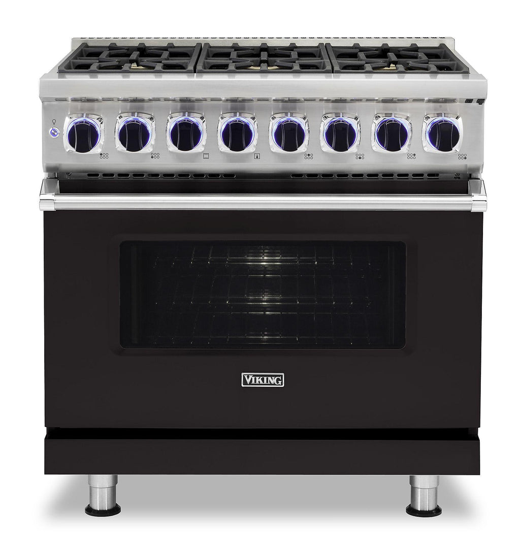 VIKING 36" Dual Fuel Range - VDR7362 Viking 7 Series Black - VDR73626BONLP