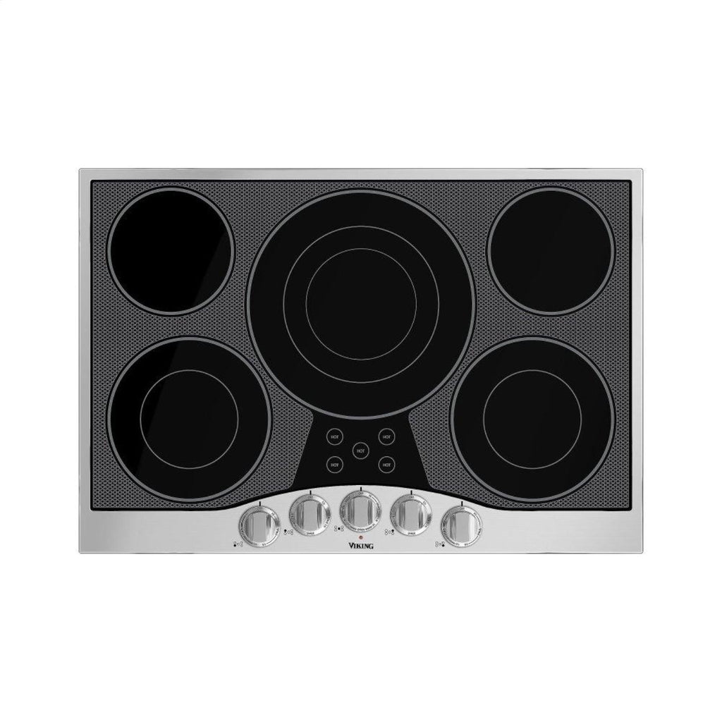 VIKING 36" Electric Cooktop - RVEC in Stainless Steel On Black - RVEC3365BSB
