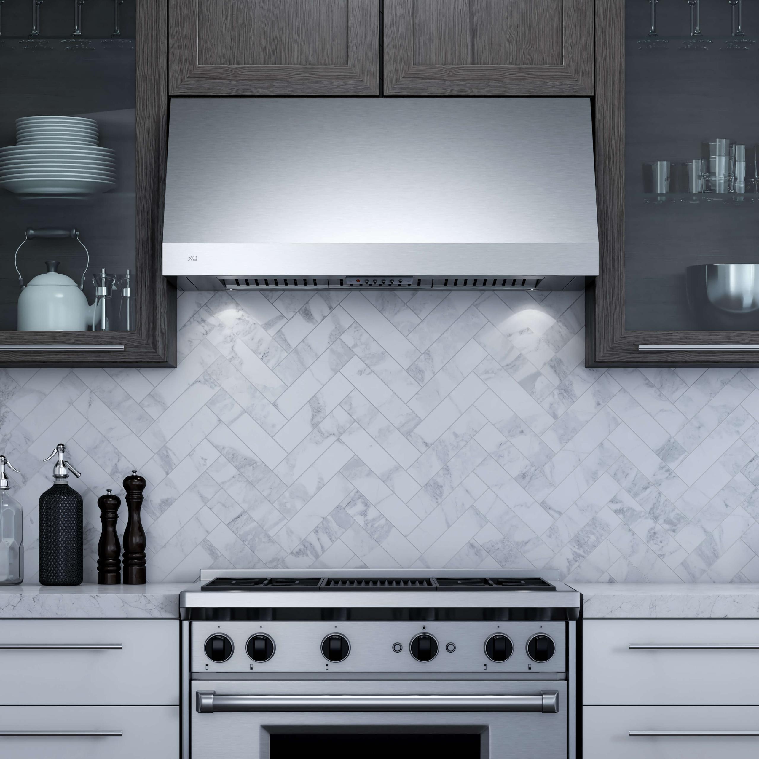XO APPLIANCE XOT1836SC 36" CCC 600/395 CFM Italian Made Pro Hood Range Hood in Stainless Steel - XOT1836SC