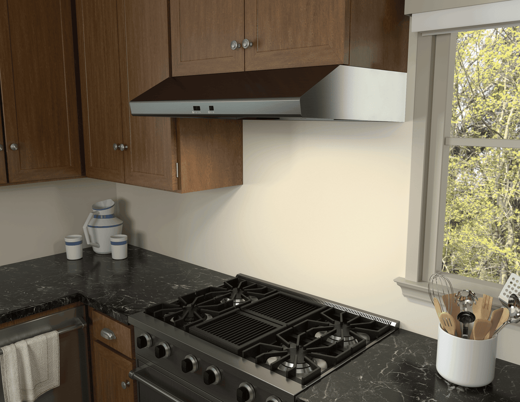 ZEPHYR Cyclone, Under Cabinet, 36", Black SS, 600 CFM Black in Stainless Steel - AK6536CBS