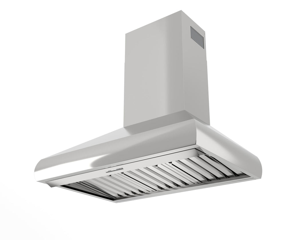 XO APPLIANCE XOVW36SC 36in Pro Wall Chimney Hood in Stainless Steel Rounded Lip 600/395 CFM in Stainless Steel - XOVW36SC