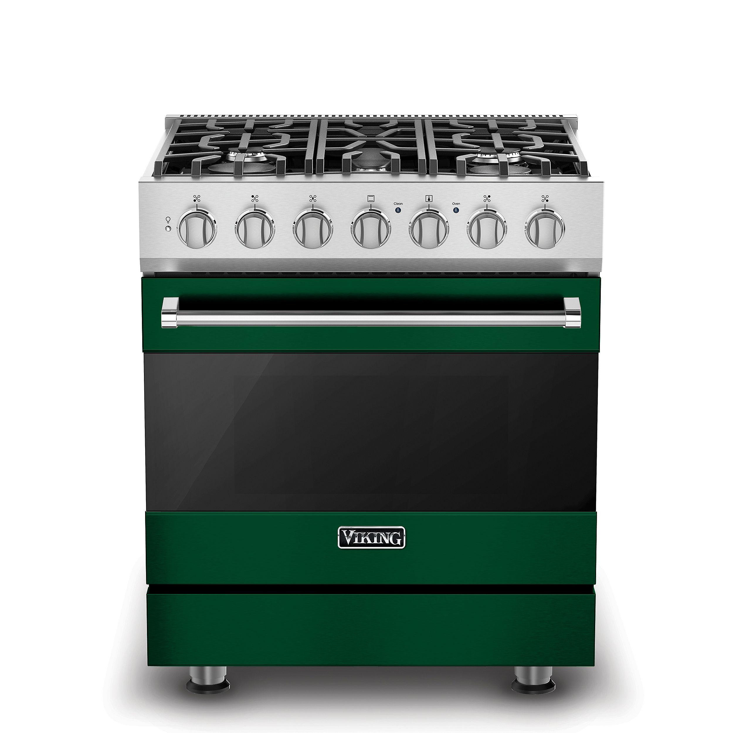 VIKING 30" Self-Cleaning Dual Fuel Range Viking 3 Series Green - RVDR33025BIVLP