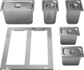 ZEPHYR DRPAN241S Drawer Pan Kit, 11pc, SS, PRRD24 in Stainless Steel - DRPAN241S