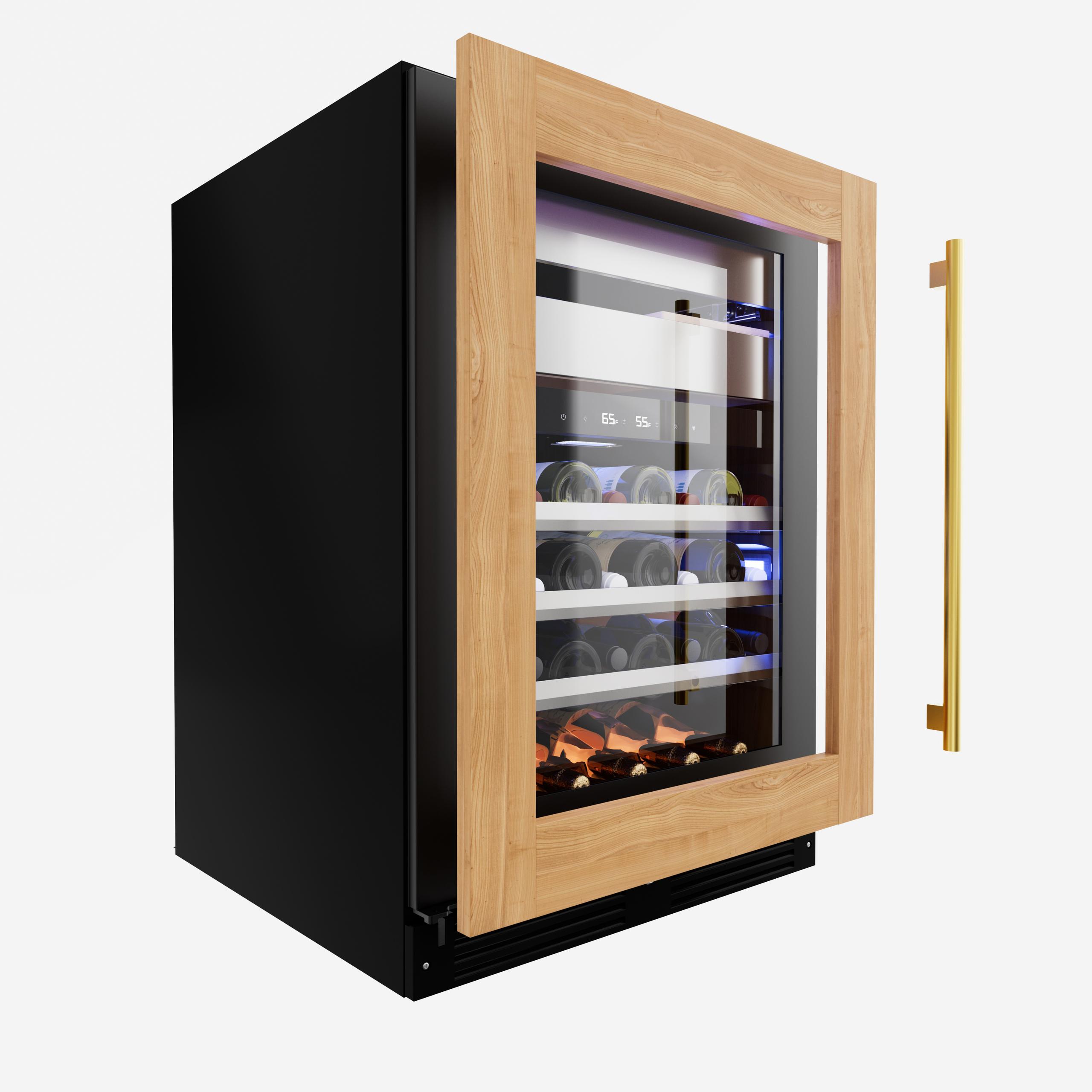 XO APPLIANCE XOU24WWGOL Wine and Weed 24" Panel Ready Glass, Left Hinge Custom Panel Ready - XOU24WWGOL