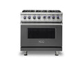 VIKING 36" Dual Fuel Range - VDR7362 Viking 7 Series Gray - VDR73626BDGLP