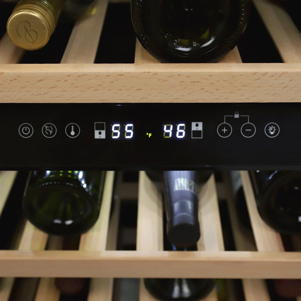 AVANTI Avanti DESIGNER Series Dual-Zone Wine Cooler, 46 Bottle Capacity - in Stainless Steel / 46 Bottles in Stainless Steel - WCD46DZ3S