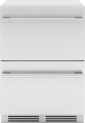 ZEPHYR Presrv Refrigerator Drawers, 24in Compact, Outdoor, SS, 2 Zone in Stainless Steel - PRRD24C2ASOD