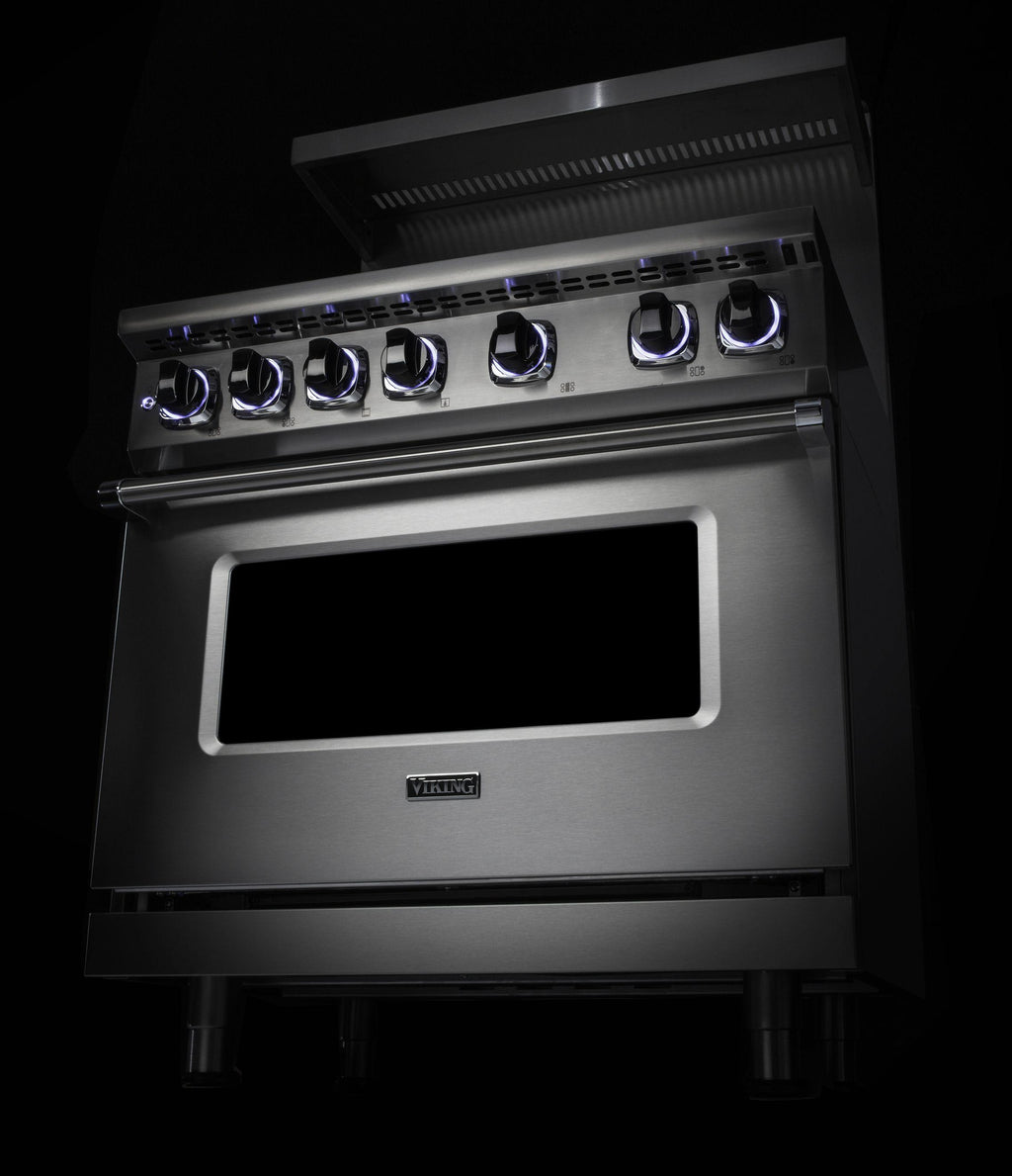 VIKING 36" Dual Fuel Range - VDR7362 Viking 7 Series Black - VDR73624GON