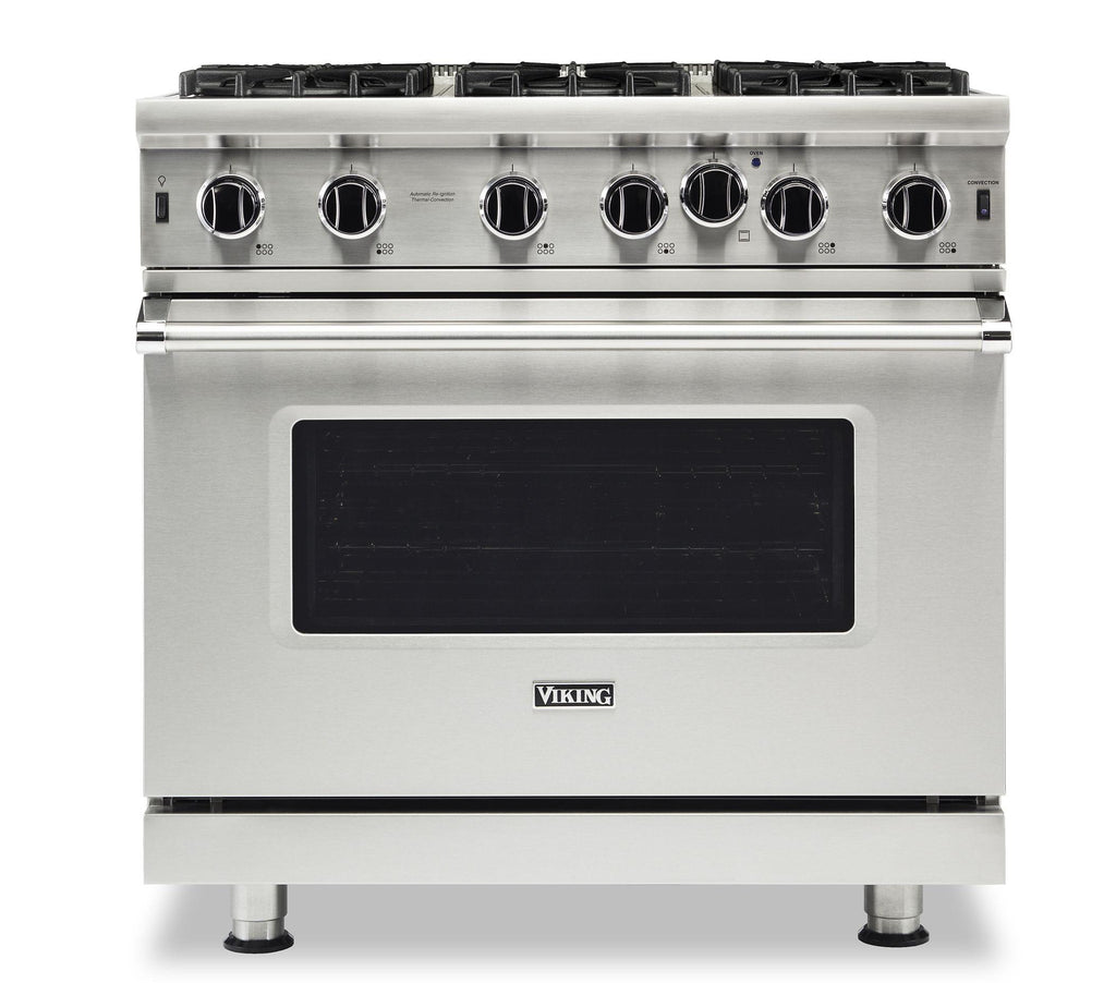 VIKING 36" Open Burner Gas Range Viking 5 Series Gray - VGIC53626BSQ