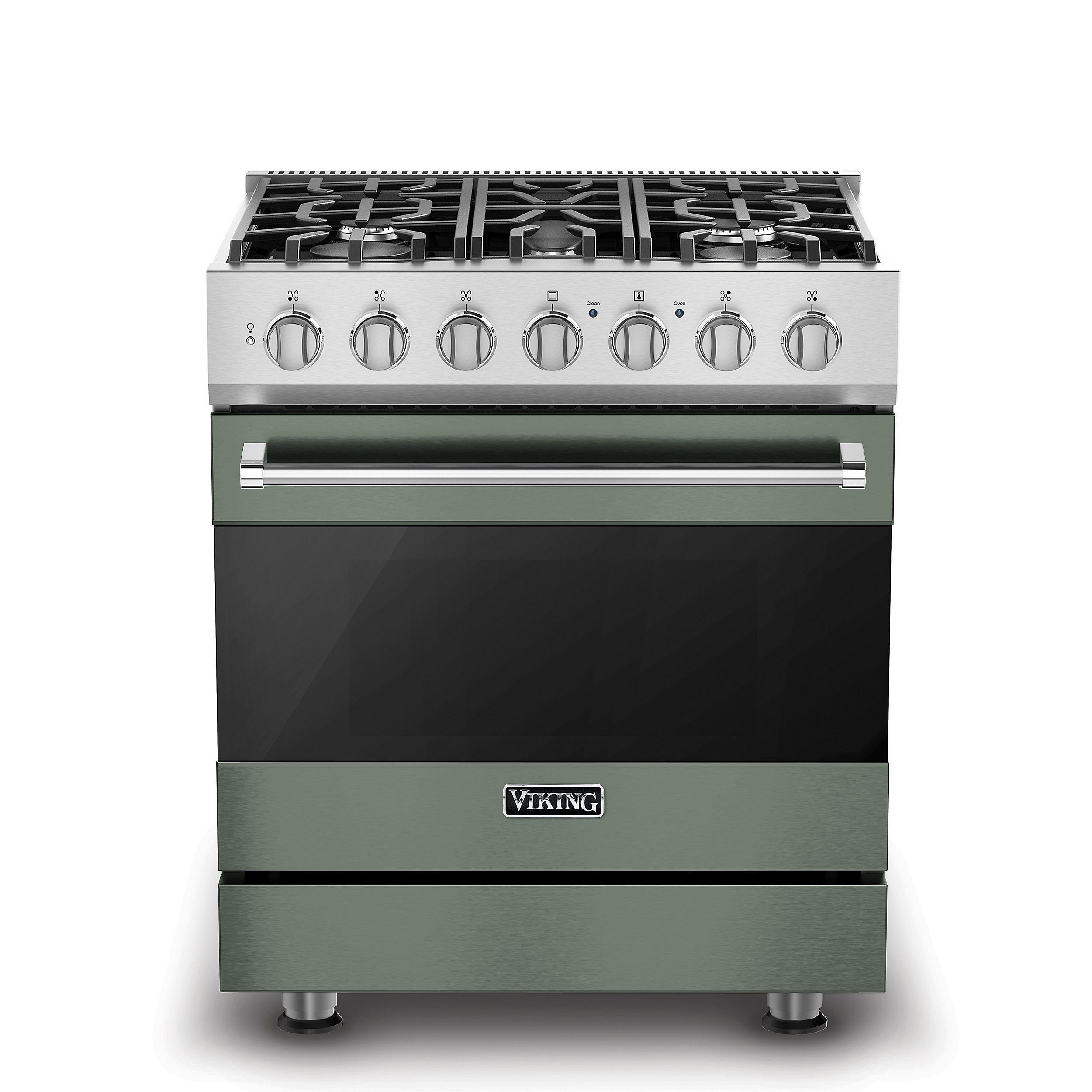 VIKING 30" Self-Cleaning Dual Fuel Range Viking 3 Series Green - RVDR33025BEULP