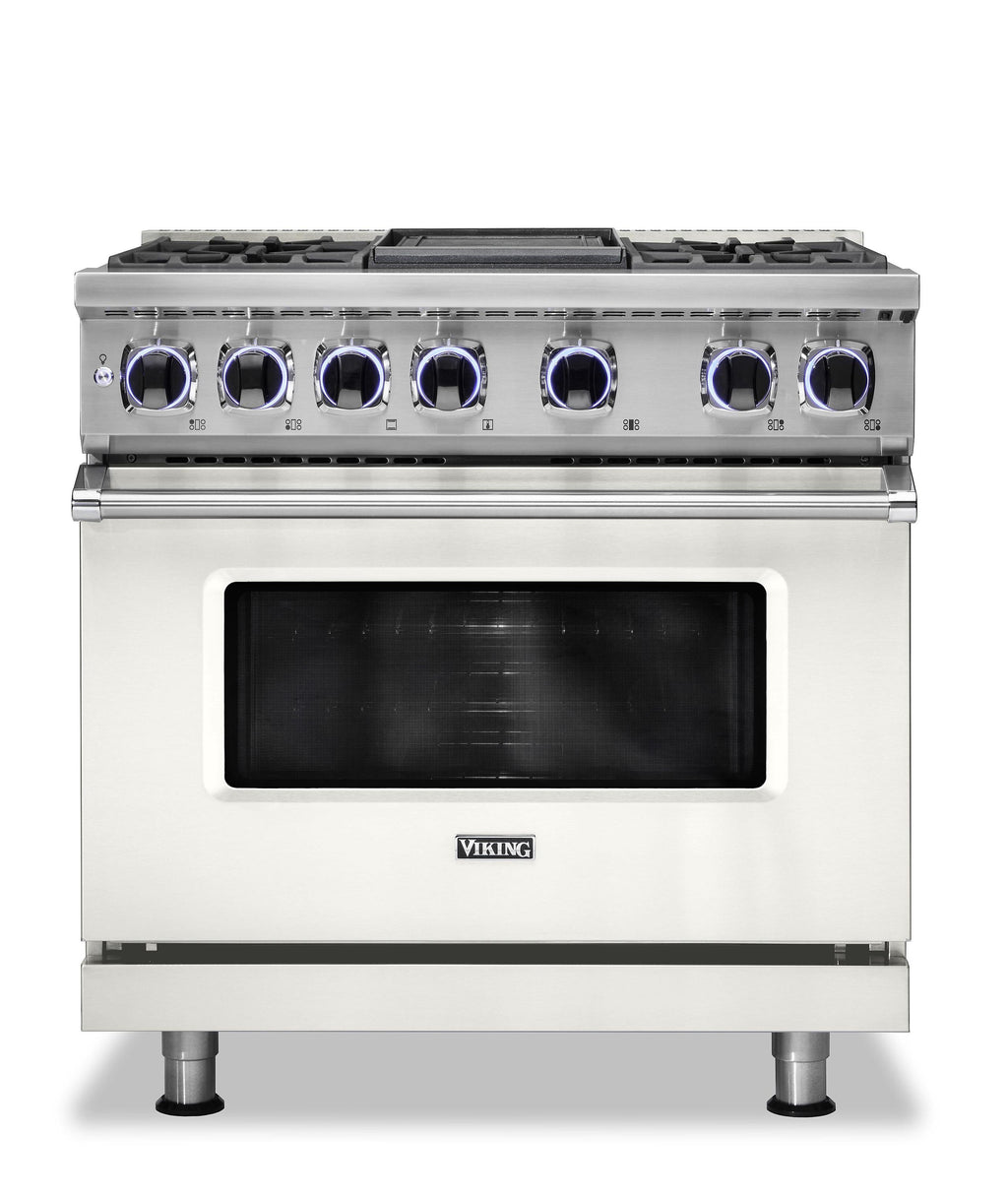 VIKING 36" Dual Fuel Range - VDR7362 Viking 7 Series White - VDR73624GPW