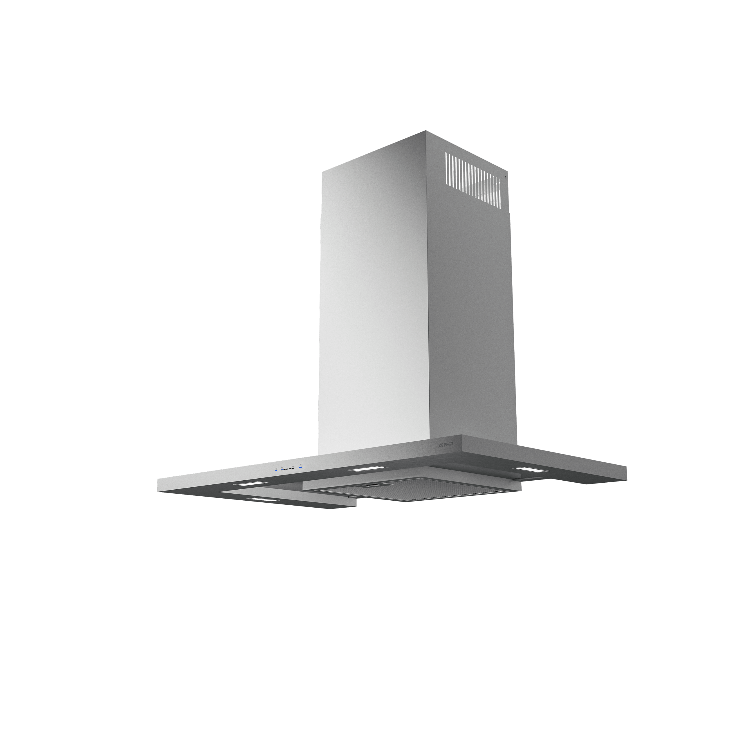 ZEPHYR Modena, Wall, 90cm, SS+Glass, LED, ACT in Stainless Steel - ZMOM90BS