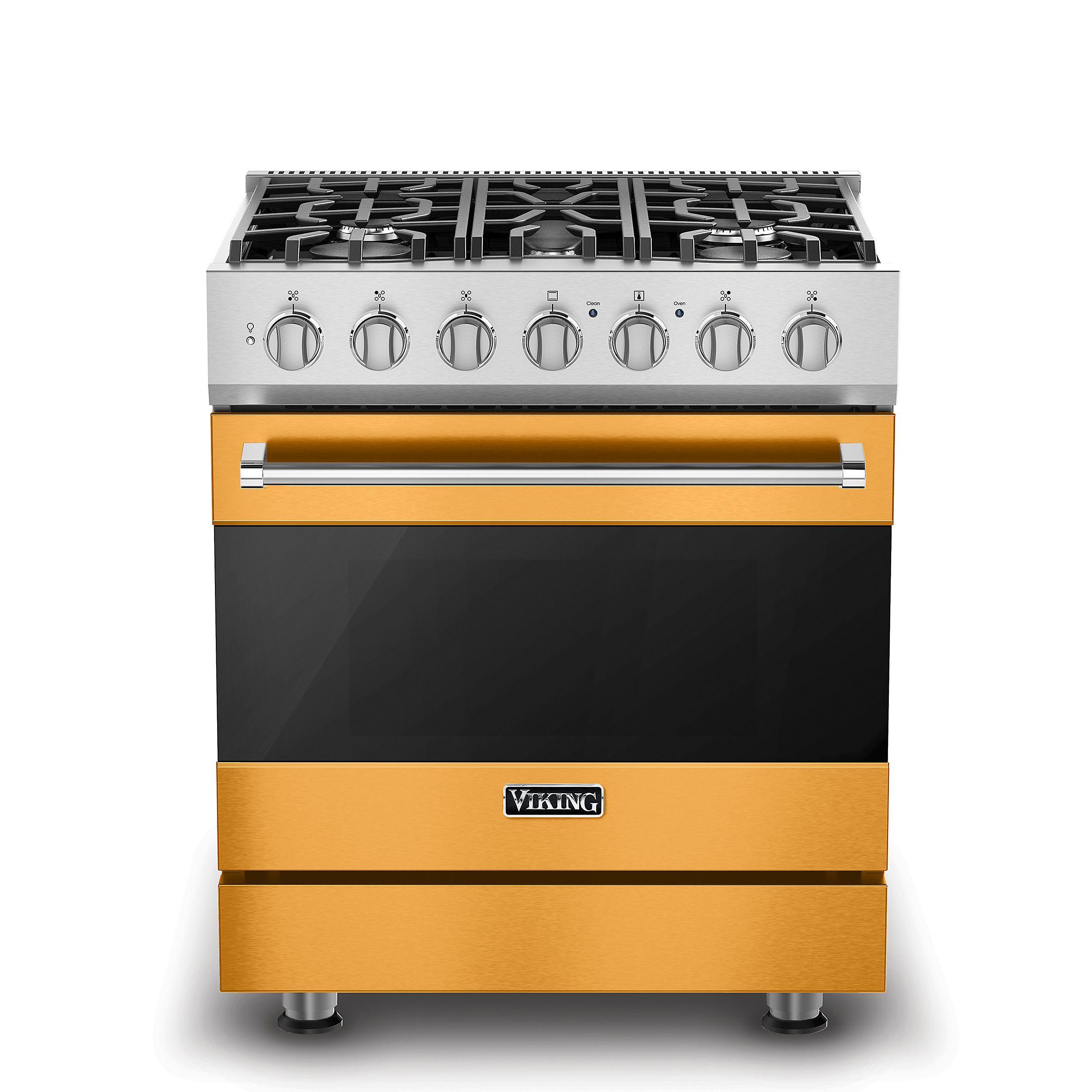 VIKING 30" Self-Cleaning Dual Fuel Range Viking 3 Series Yellow - RVDR33025BDALP