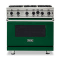 VIKING 36" Open Burner Gas Range Viking 5 Series Green - VGIC53626BIV
