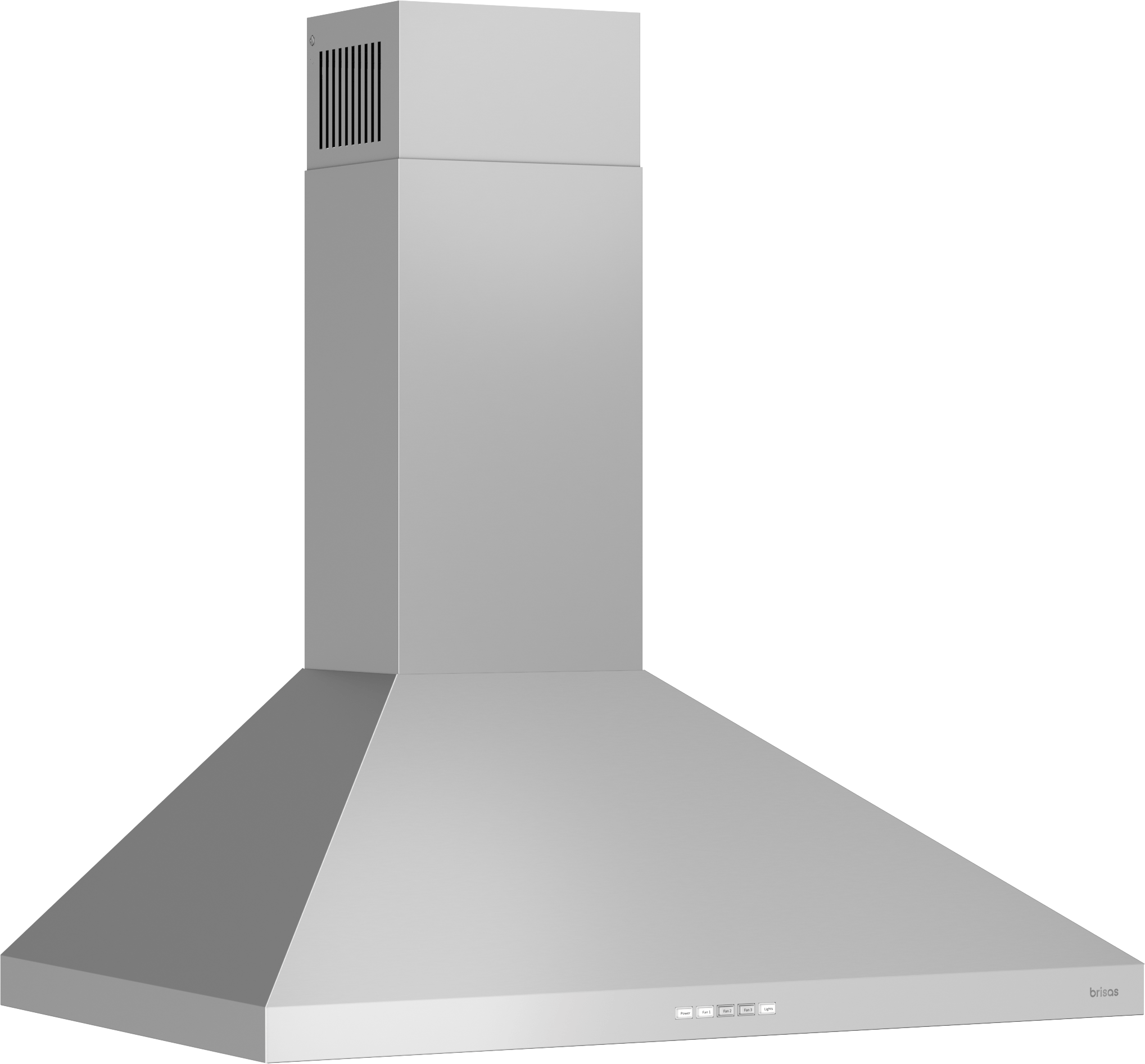 ZEPHYR Brisas Traditional Pyramid Wall, 30" SS, ACT, LED in Stainless Steel - BVEE30CS