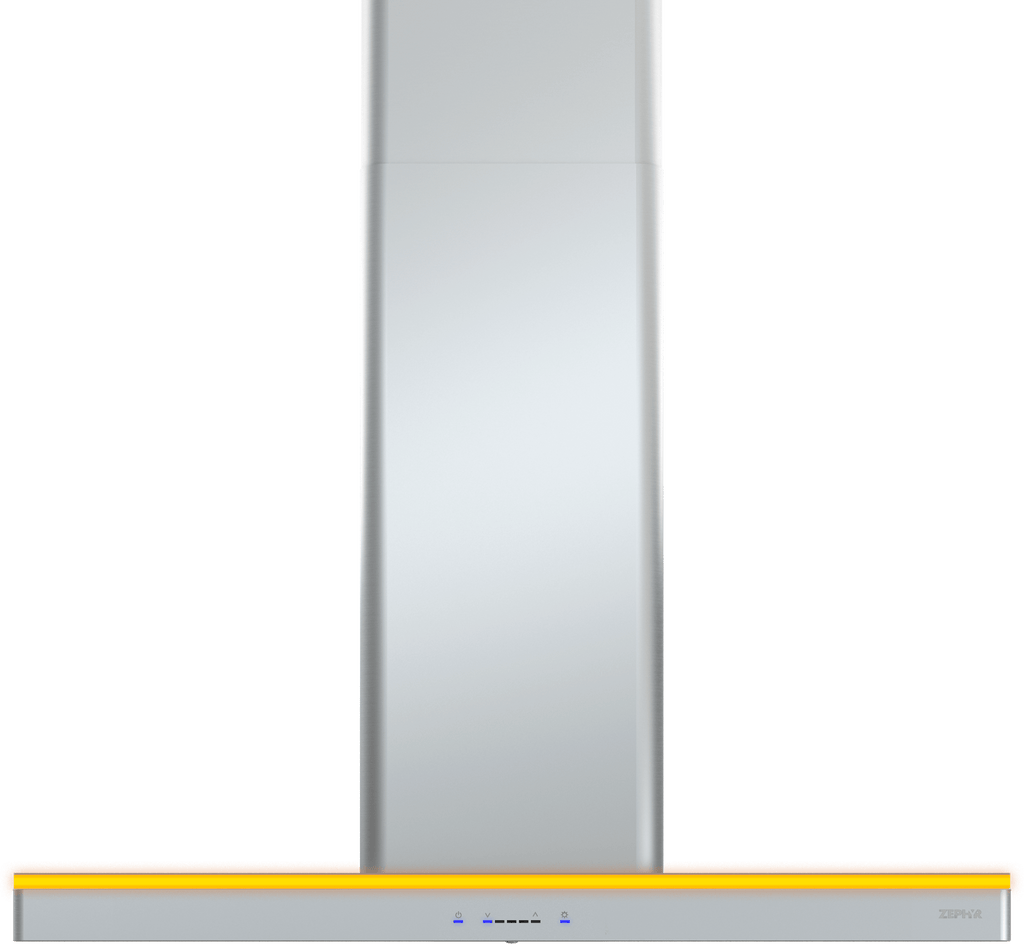 ZEPHYR Luce Wall, 90cm, SS, LED, 600 CFM w/ACT in Stainless Steel - ZLUM90CS
