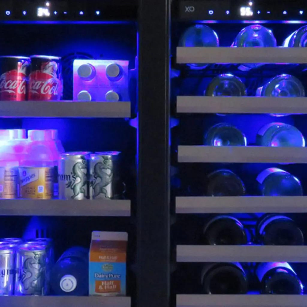 XO APPLIANCE XOU24BWDDGS 24" Beverage/Wine Double Door in Stainless Steel Glass in Stainless Steel - XOU24BWDDGS