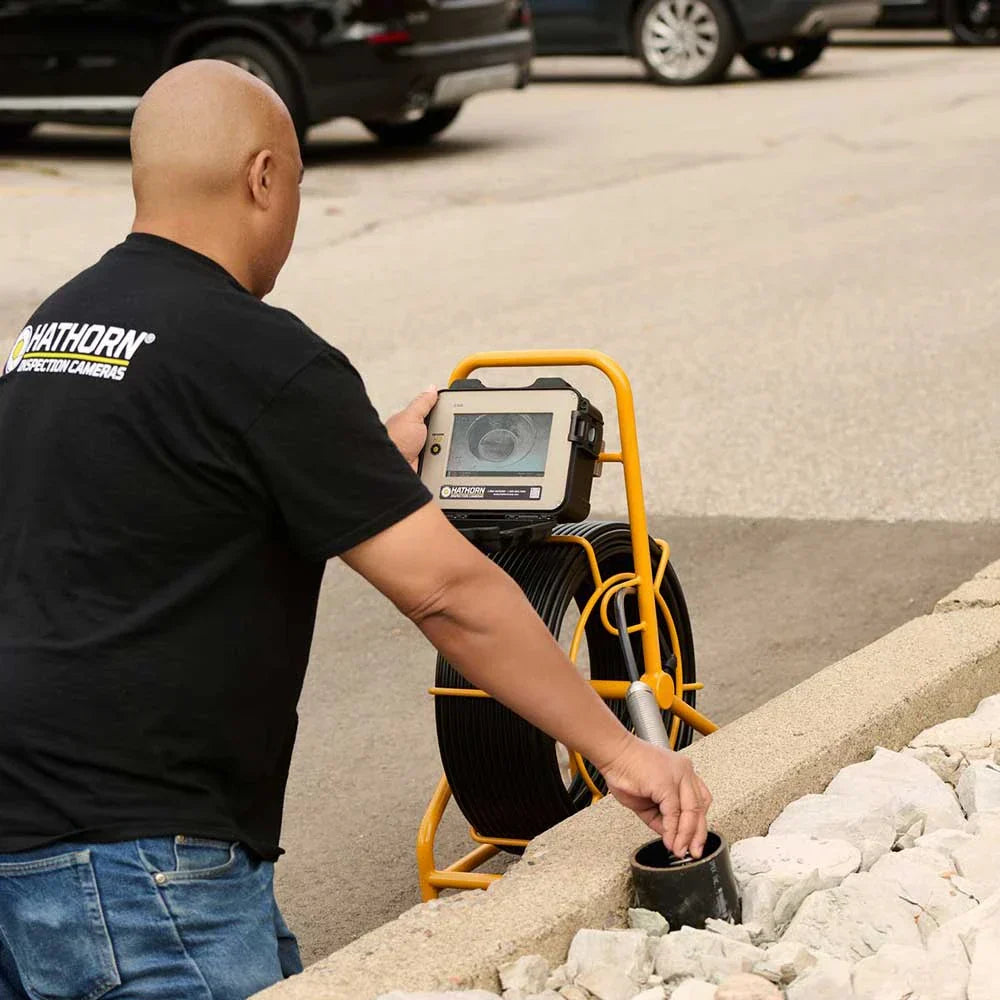 Hathorn H2 Sewer Camera 200FT .400 Push Rod 1.23 Self Leveling Camera - H2-2123-SL