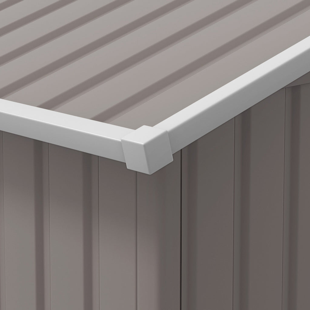 Outsunny EverBase 11' x 13' Outdoor Storage Shed with Double Lockable Door & Air Vents, Light Gray - 845-031V01LG