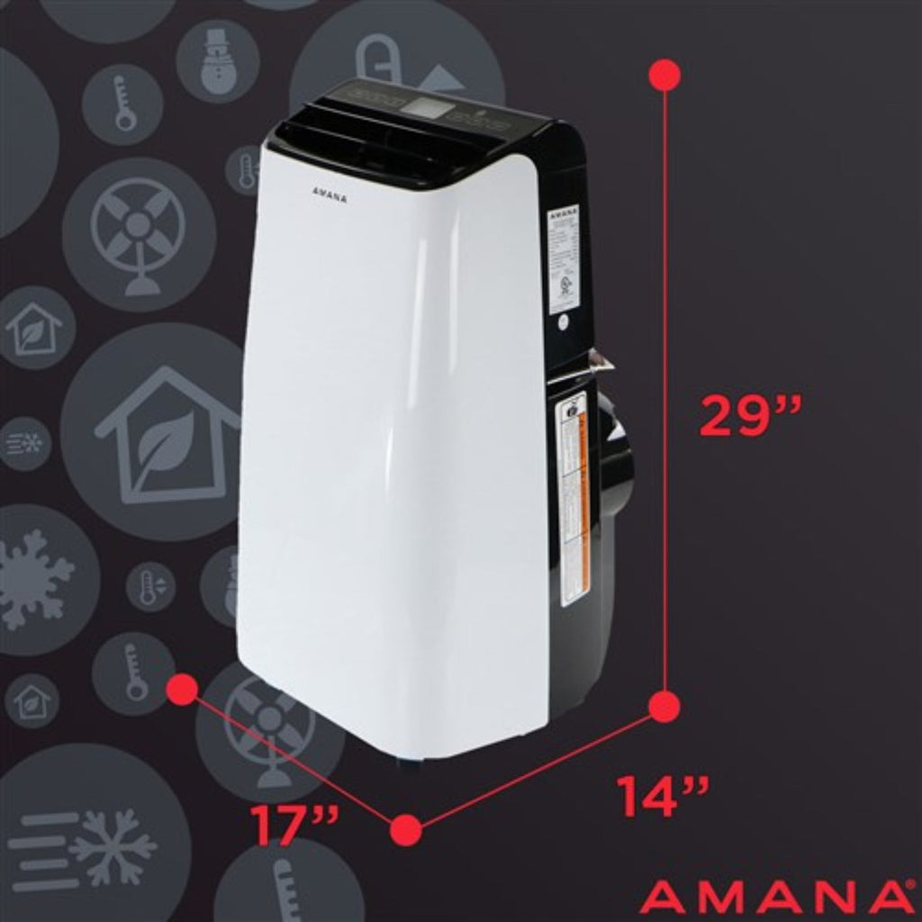 Amana - 12, 000 BTU Portable AC - White/Black  - AMAP121AB-2