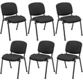 Tangkula Conference Room Chairs, Stackable Office Guest Chairs with Upholstered Back & Seat - CB10444BK-2