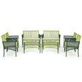 Tangkula 4 Pieces Outdoor Rattan Chair Set for Backyard, Poolside, Balcony - NP11282