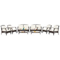 Tangkula Outdoor Rattan Furniture Set, Patiojoy Outdoor Wicker Sofa Set - 2*HW69353+
