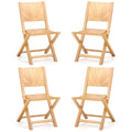 Tangkula 2/4 Pieces Folding Patio Chairs(Sun Back) - 2*JV12297