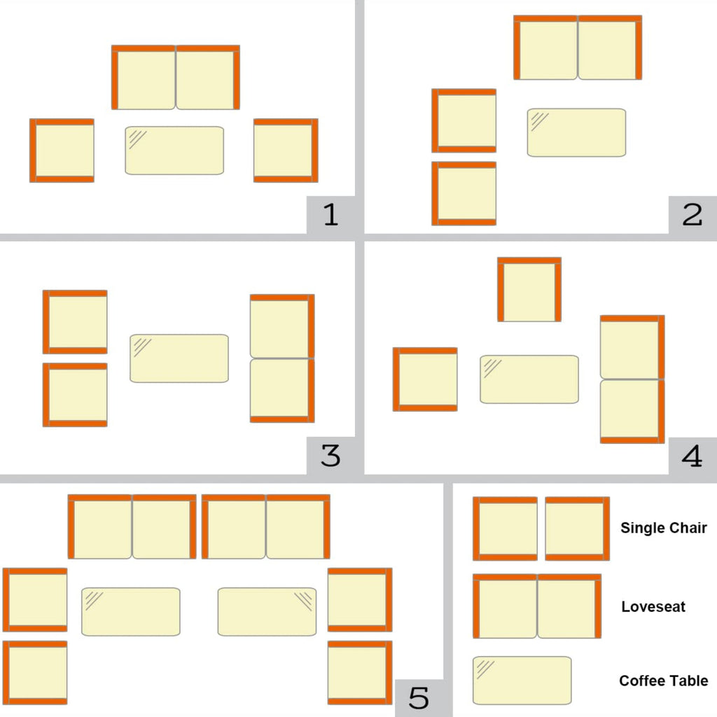 Tangkula 4-Piece Rattan Patio Furniture Set, w/Tempered Glass Coffee Table - HW67772BT
