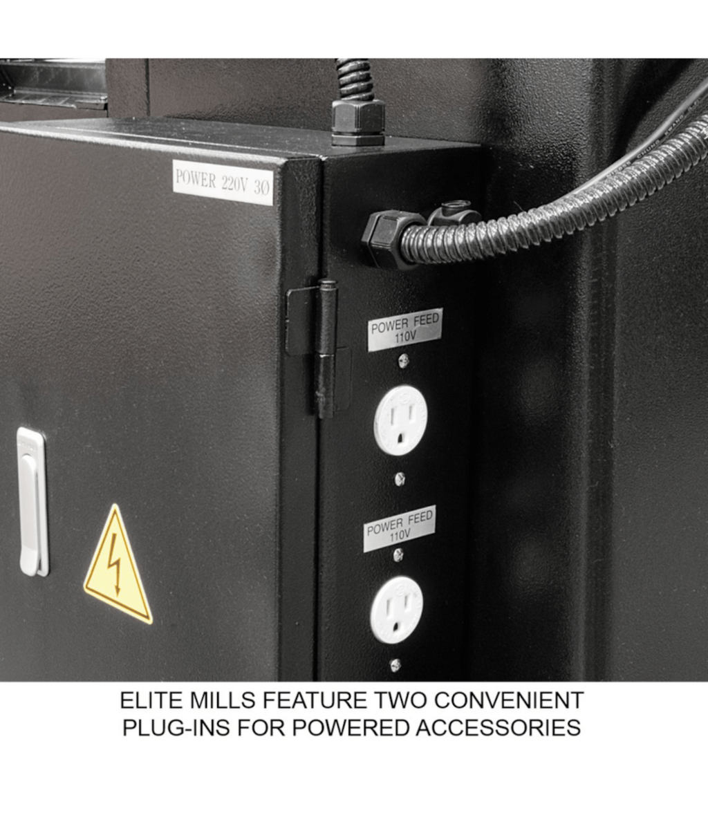 JET Elite ETM-949 Mill with X-Axis JET Powerfeed and USA Made Air Draw Bar - JT9-894104