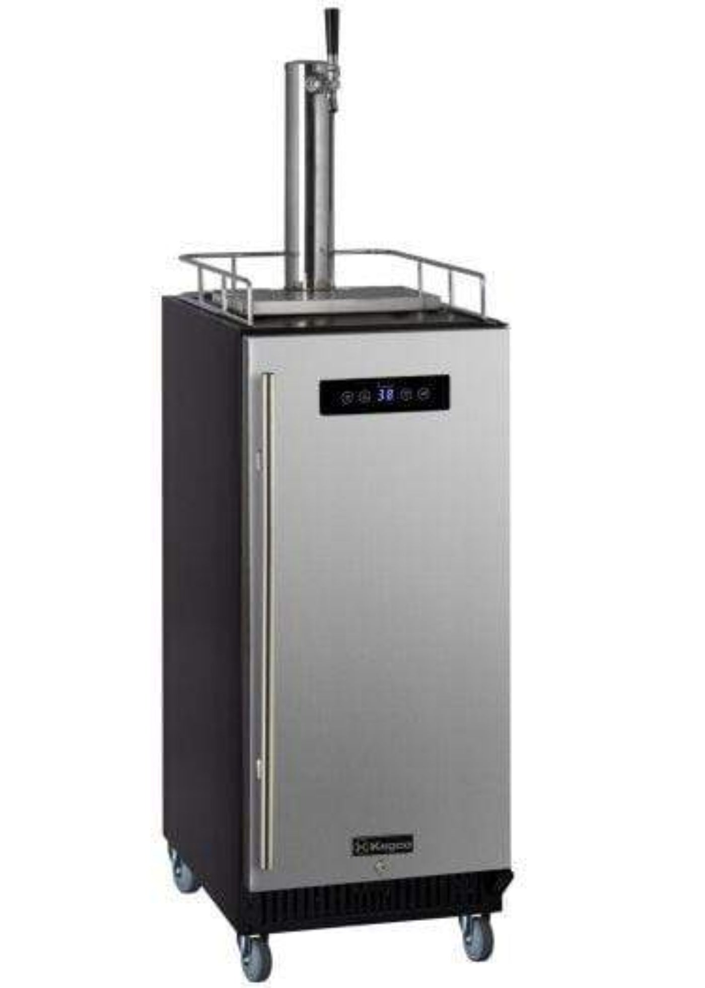 15" Wide Cold Brew Coffee Single Tap Black Commercial Kegerator - ICS15BBRNK