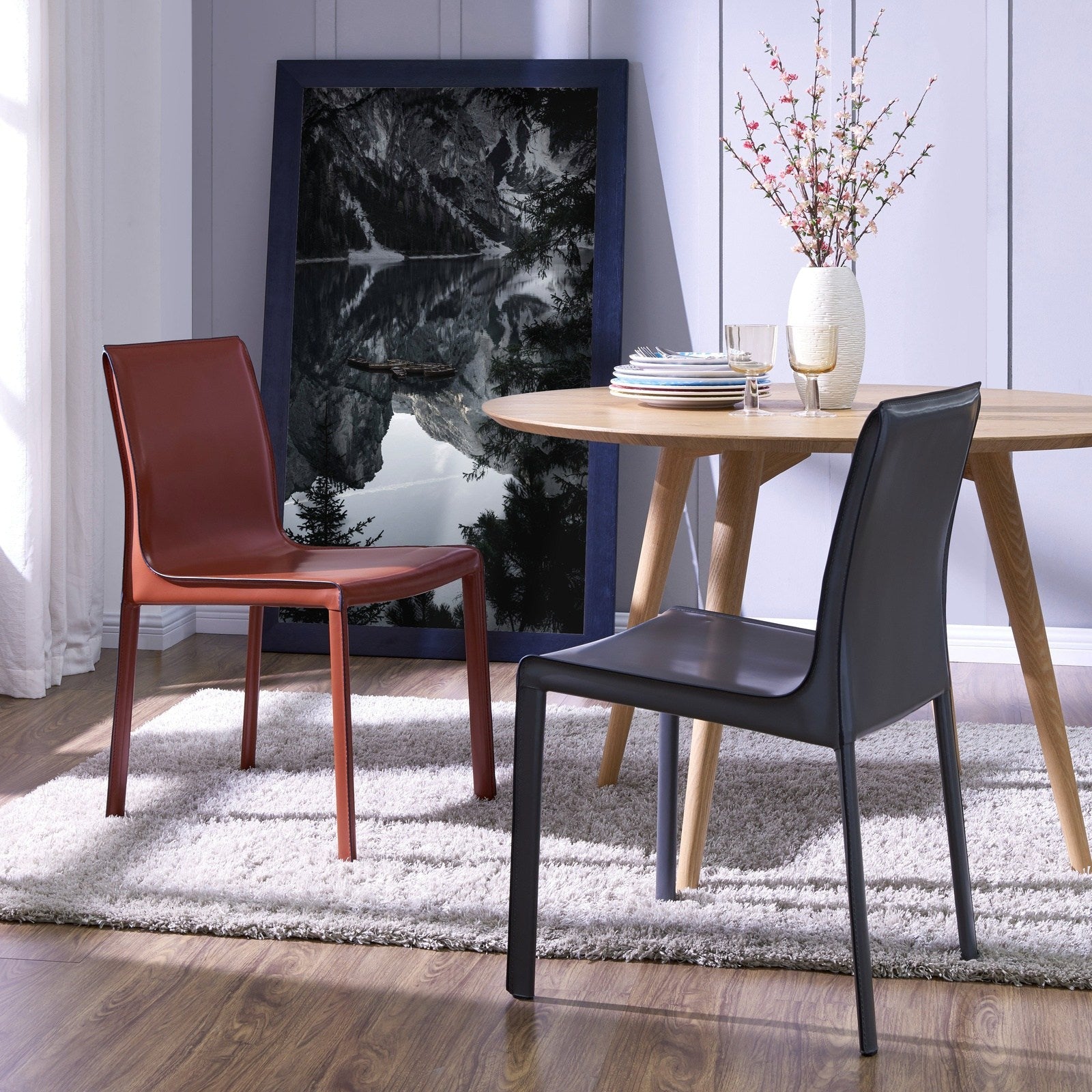 New Pacific Direct Gervin Recycled Leather Chair, (Set of 2) -  448233R-30