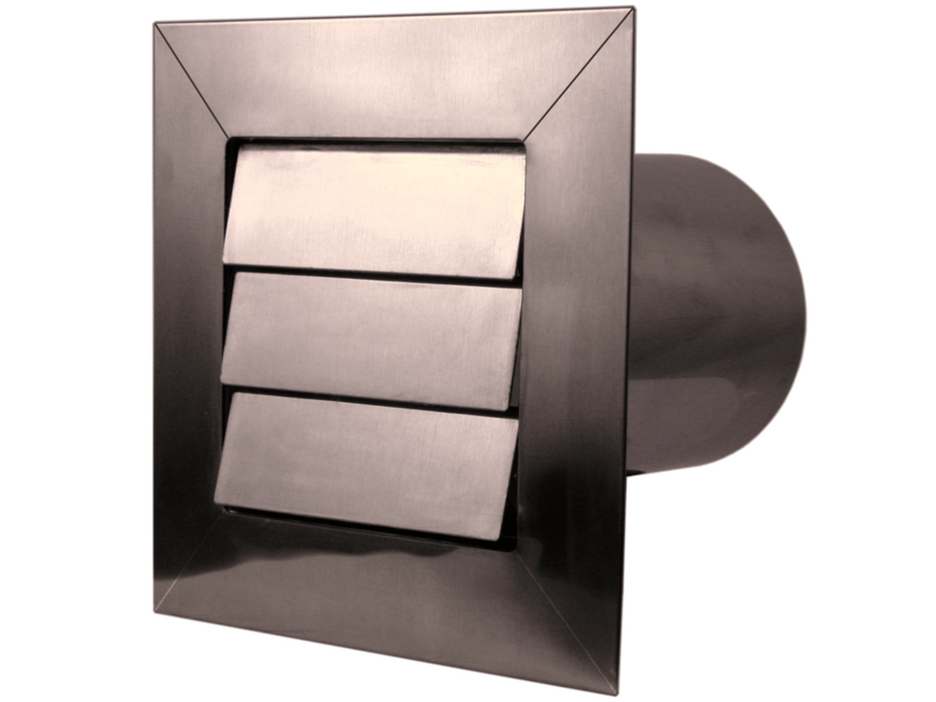 Copperlab Stainless Steel Low Profile Louvered Dryer Vent - Exhaust Vent (4"-12") -  SWLPDV10F