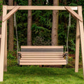 LuxCraft 4' Rollback Poly Plain Porch Swing - 4PPSBK