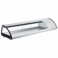 Omcan Sushi Showcase With Curved Glass Digital Control 69 inch 2.75 cu.ft. - 43116