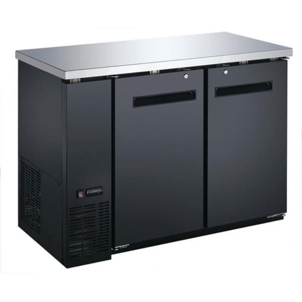 Omcan 49" Solid Door Back Bar Bottle Cooler - 11.8 Cu Ft - Omcan-50057