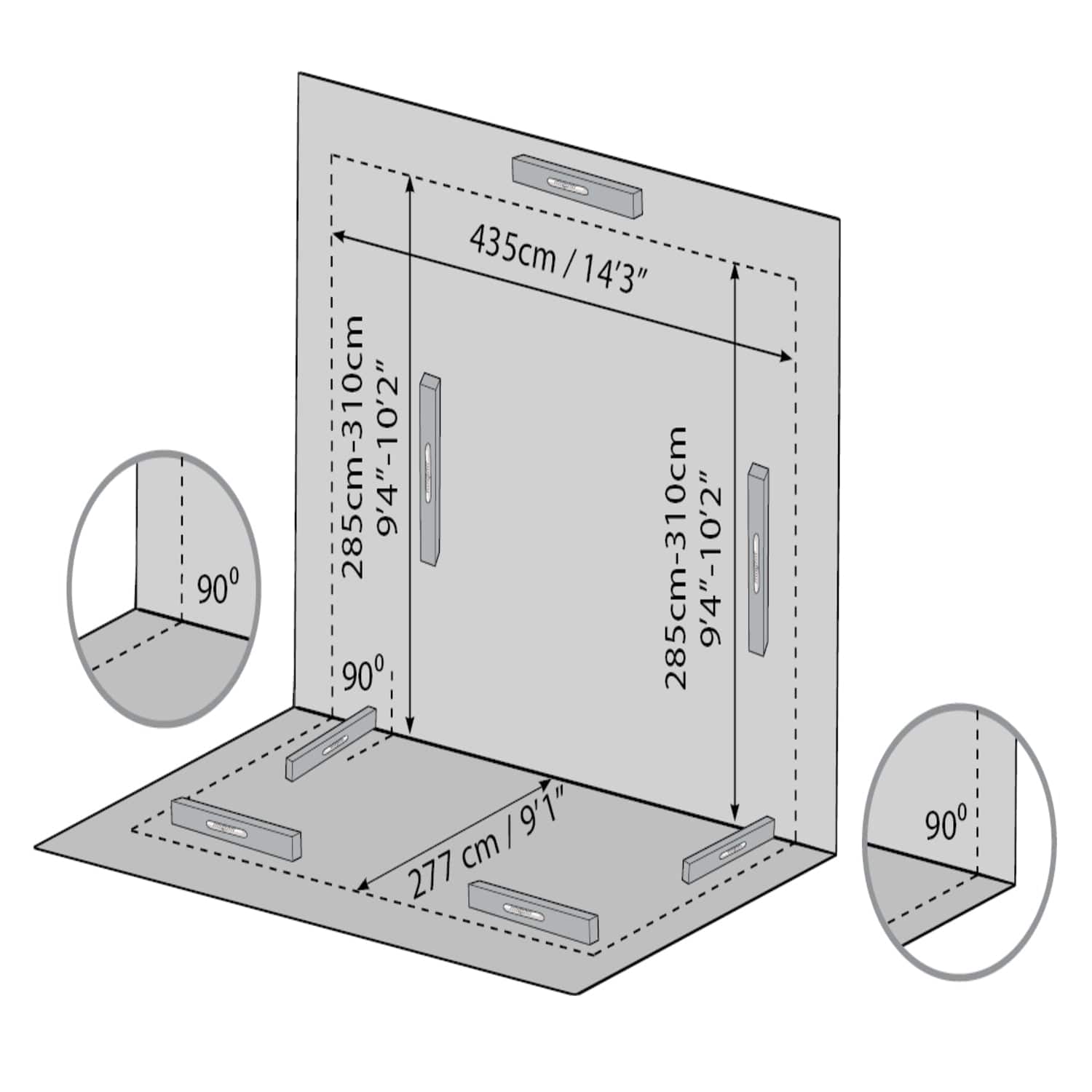 Palram - Canopia | SanRemo 10x14 ft Patio Enclosure - Gray/Clear - HG9064
