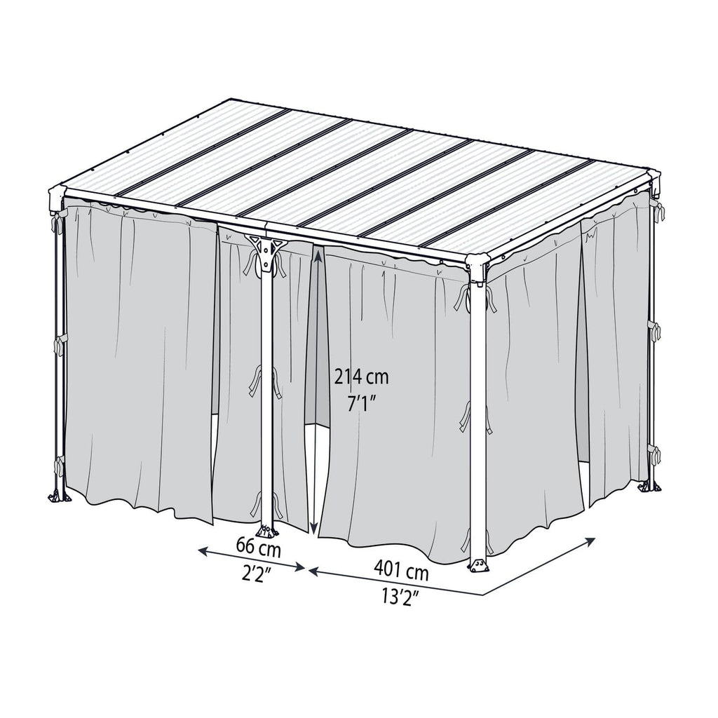 Palram - Canopia | Milano 4300/Martinique 5000 Gazebo Netting S - HG1069et
