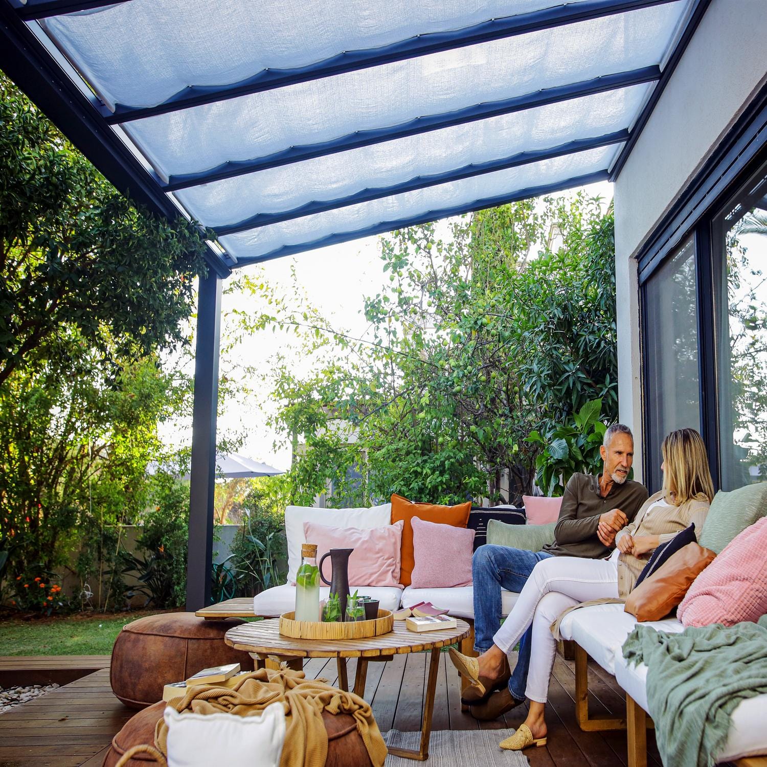 Palram - Canopia | 11x24 ft Stockholm Patio Cover Roof Blinds - HG1095